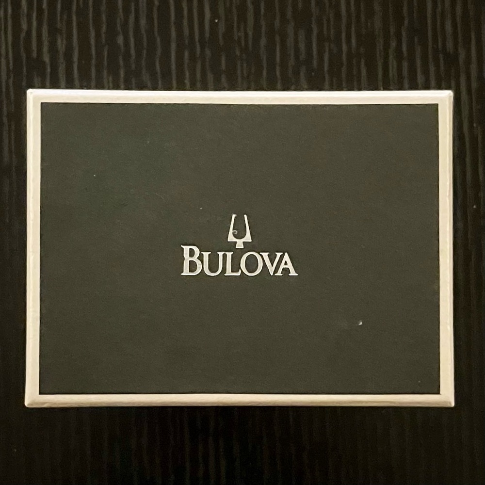 Bulova Swarovski Watch Silver Black Dial - Picture 3 of 5